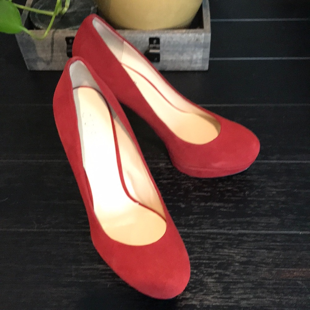 Guess Red Suede Stilettos Size 8M